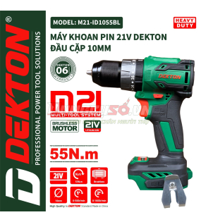 Máy khoan pin 21v 3 chức năng Dekton M21-ID1055BL