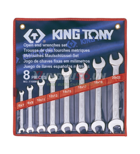 Bộ cờ lê miệng 8 chi tiết 6-22mm Kingtony 1108MR