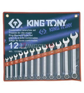 Bộ cờ lê vòng miệng 12 chi tiết 8-22mm Kingtony 1212MR