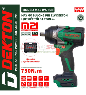 Thân máy siết bu lông 12.7mm pin 21V 750N.m Dekton M21-IW750N