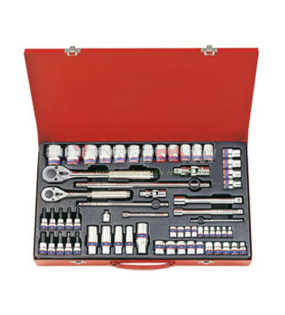 Bộ tuýp 1/2″,1/4″,3/8″ 62 chi tiết Kingtony 9063MR