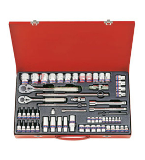 Bộ tuýp 1/2″,1/4″,3/8″ 62 chi tiết Kingtony 9563MR