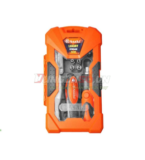 Bộ dụng cụ đa năng & tay vặn 2 chiều 33 chi tiết Asaki AK-6358