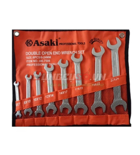 Bộ cờ lê vòng miệng 8 chi tiết xi mờ Asaki AK-7508