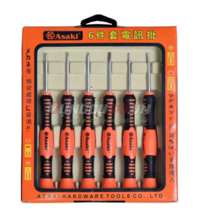 Bộ tua vít viễn thông 6 cây Asaki AK-9074