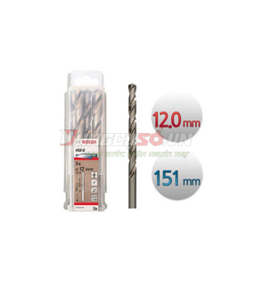 Mũi khoan sắt HSS-G 12.0mm (hộp 5 mũi)