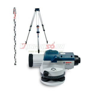 Bộ máy thủy bình GOL 32 D + chân BT 160 + mia GR 500 Bosch GOL 32 D SET - 0615A000PT