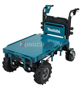 Xe vận chuyển hàng hóa dùng pin, tải 300kg, nâng điện, motor Makita DCU601Z