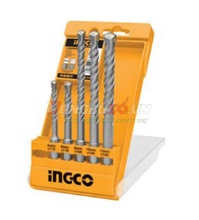 Bộ 5 Mũi Khoan Bê Tông Đuôi Gài INGCO AKD2052