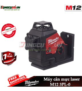 Máy cân bằng Laser dùng pin Milwaukee M12 3PL