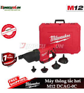 Máy thông tắc hơi Milwaukee M12 DCAG-0C