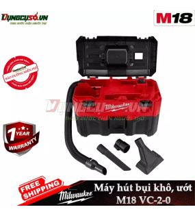 Máy hút bụi khô, ướt Milwaukee M18 VC-2-0