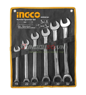 Bộ 6 cờ lê vòng miệng hai chiều 19- 32mm INGCO HKSPAR1061