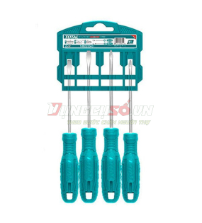 Bộ 4 tua vít dẹp và bake Total THTDC250401