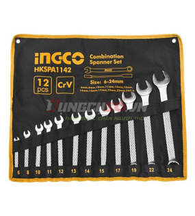 Bộ 12 cờ lê vòng miệng 6-24mm INGCO HKSPA1142