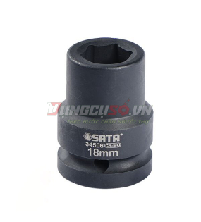 Đầu tuýp đen 6 cạnh 3/4in – 18mm Sata 34506