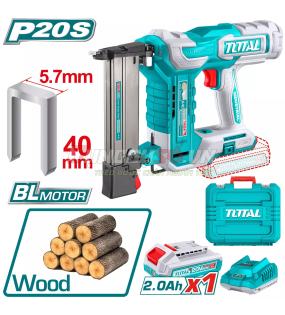 Máy Bắn Đinh Chữ U Dùng Pin 20V Total TCSNLI6008