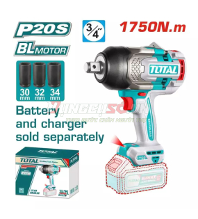 Thân máy siết bu lông không chổi than dùng pin 20V TOTAL TIWLI201751| 2.100Nm