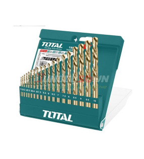 Bộ 19 mũi khoan kim loại HSS 1-10mm Total TACSD0195