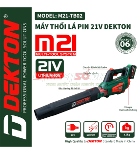 Máy thổi lá dùng pin Dekton M21-TB02 (chưa pin và sạc)