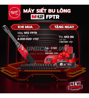 Máy siết bu lông 81Nm xuyên tâm dùng pin 12V Milwaukee M12 FPTR