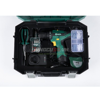 Bộ máy khoan pin 12V 77 chi tiết Sata 05152B