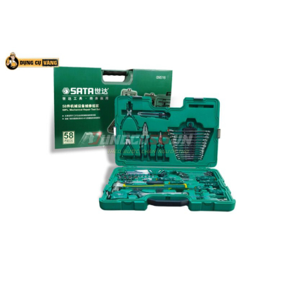 Bộ dụng cụ sửa chữa cơ khí chuyên nghiệp 58 chi tiết Sata 09516