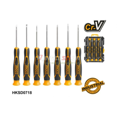 Bộ 7 tua vít đồng hồ INGCO HKSD0718