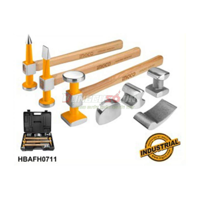 Bộ 7 món đe và búa làm đồng INGCO HBAFH0711