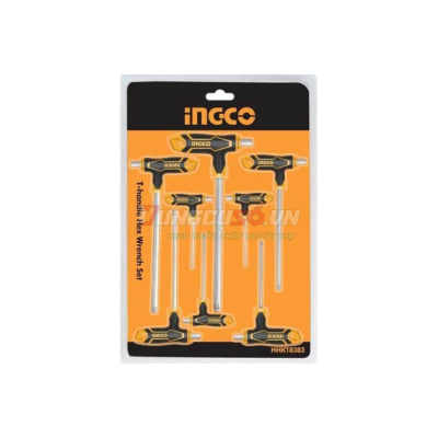Bộ 8 chìa lục giác tay cầm chữ T INGCO HHKT8082
