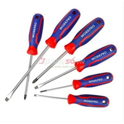 Bộ tuốc nơ vít 6 chi tiết Workpro - WP200504