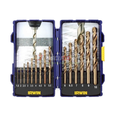 Bộ mũi khoan kim loại HSS COBALT 15 mũi IRWIN 10503990