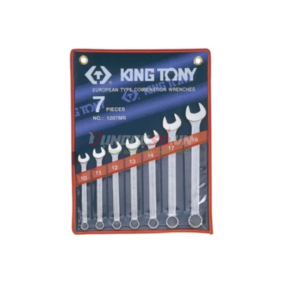 Bộ cờ lê vòng miệng 7 chi tiết 10-19mm Kingtony 1207MR