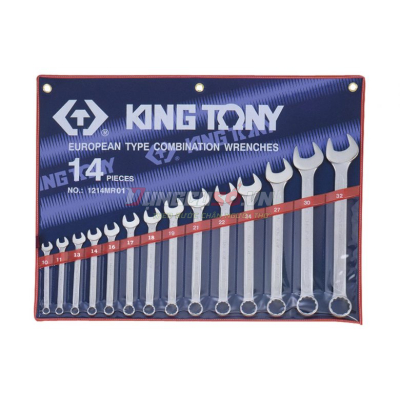 Bộ cờ lê vòng miệng 14 chi tiết 10-32mm Kingtony 1214MR01