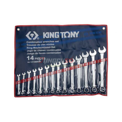 Bộ cờ lê vòng miệng 14 chi tiết 8-24mm Kingtony 1215MR01
