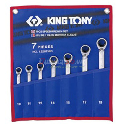 Bộ cờ lê vòng miệng 7 chi tiết 10-19mm Kingtony 12207MR