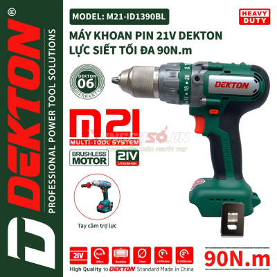 Máy khoan pin Dekton M21-ID1390BL (chưa pin và sạc)
