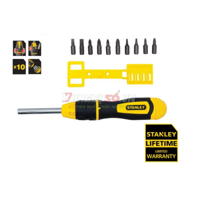 Bộ tua vít đa năng đảo chiều (10 mũi) Stanley STHT68010-8