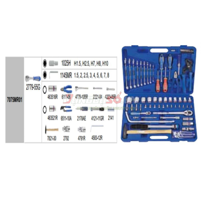 Bộ tuýp 1/2″, 1/4″ 75 chi tiết Kingtony 7075MR01