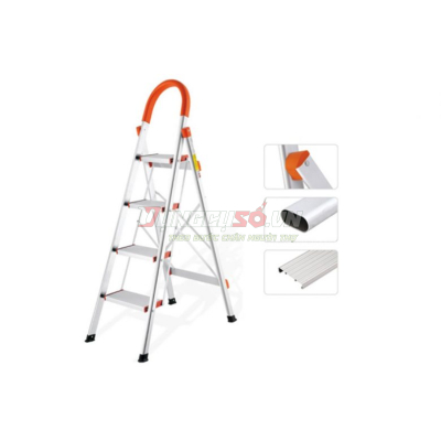 Thang ghế 4 bậc khung Inox Nakata TY104B