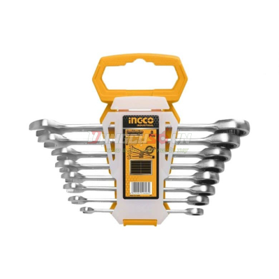 Bộ 8 cờ lê vòng miệng hai chiều 8- 19mm INGCO HKSPAR1082