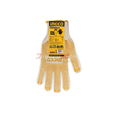 Găng Tay Dệt Kim và Có Đốm Chấm Nhựa PVC INGCO HGVK05