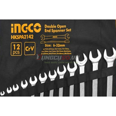 Bộ 12 cờ lê hai miệng 6-32mm INGCO HKSPA2142