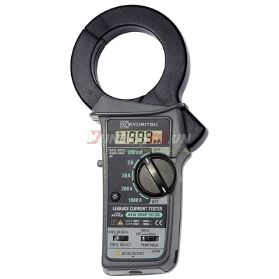 Ampe kìm đo dòng rò (True RMS, 200mA/2/20/200A/1000A) Kyoritsu 2413R