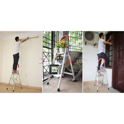 Thang ghế 3 bậc khung Inox Nakata TY103B