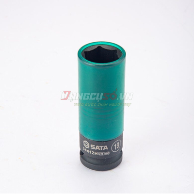 Đầu tuýp dài Cr-Mo 6 cạnh 1/2in 19mm Sata 34412H