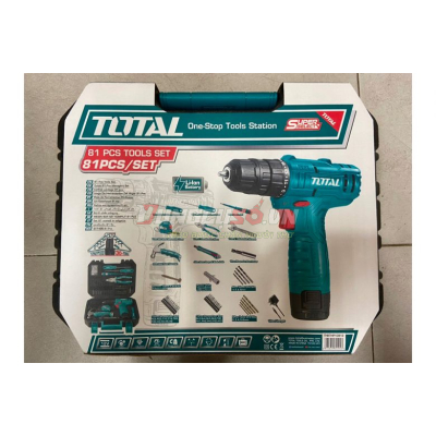 Bộ máy khoan pin 12V 81 chi tiết Total THKTHP10812