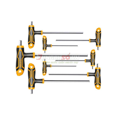 Bộ 8 chìa lục giác tay cầm chữ T INGCO HHKT8081