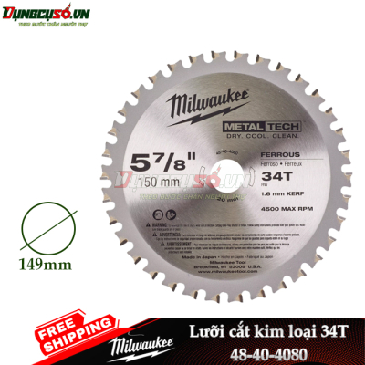 Lưỡi cắt kim loại 34T 149mm Milwaukee 48-40-4080