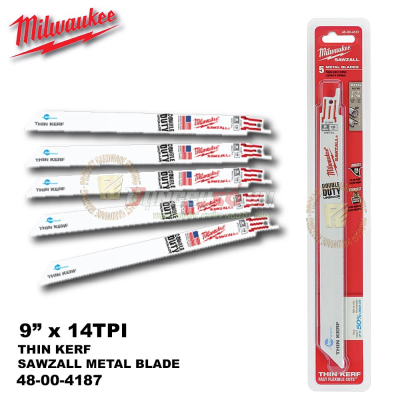 Lưỡi cưa kiếm sắt TORCH loại mỏng T14-228.6mm Milwaukee 48-00-4187 (Bộ 5 lưỡi)